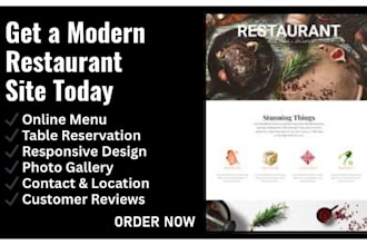 create restaurant website food delivery bakery online ordering cafe website