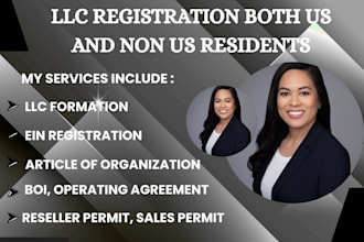 llc registration, boi report get ein, reseller permit, US llc, US business setup
