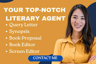 find literary agent for your fiction nonfiction, screenplay, movie script