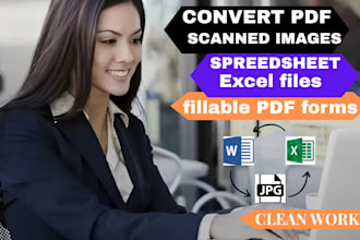 convert pdf, scanned image, word, excel and create editable or fillable pdf form
