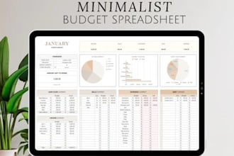 design custom ultimate annual budget google spreadsheet excel, budget template