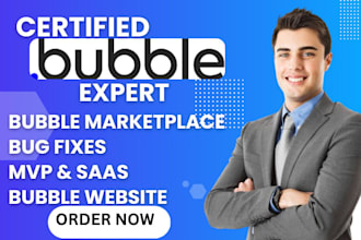 set up bubble marketplace bubble website bubble app developer saas mvp bubbleio