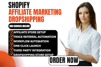 setup affiliate marketing dropshipping store uppromote bixgrow awin blp trusted