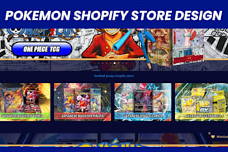 design pokemon website pokemon shopify store trading card store pokemon website
