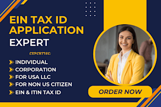 apply for your ein tax id from irs for US or non US llcs, solo