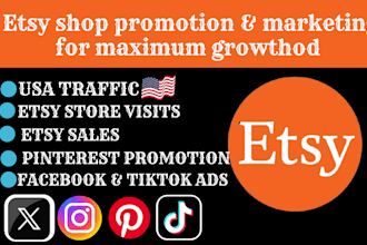 do etsy promotion to increase etsy sales traffic pinterest tiktok ads