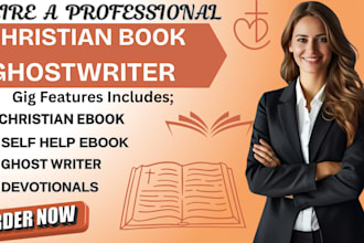 be your christian ebook writer ghostwriter daily devotional self help book