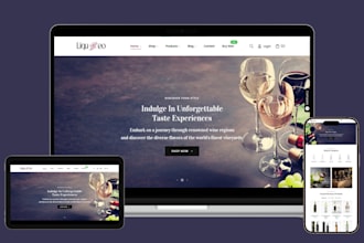 design wine website wine shopify store liquor website wine dropshipping store