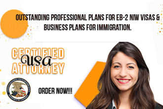 review and write immigration business plan for eb2 niw, e2, l1 visa USA