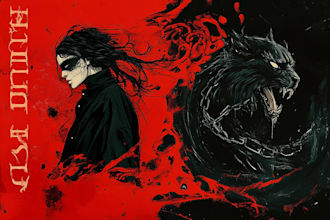 create dark art, horror or skull artworks illustration