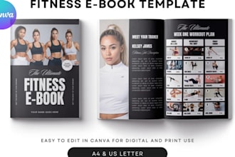 design fitness guide ebook selfcare journal mental ebook, website ebook on canva