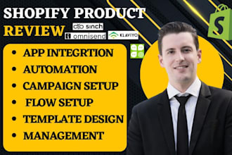 setup shopify sms automation email automation klaviyo omnisend sinch ysms