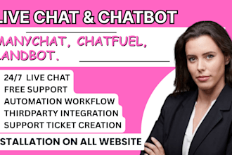 integrate live chatbot to your website using chatfuel manychat landbot and tidio
