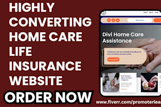 design home care healthcare life insurance final expenses medical website