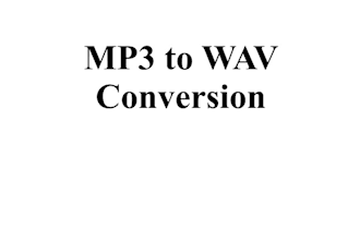 convert your mp3 files to high quality wav format