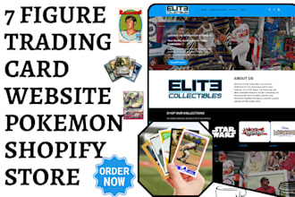 build trading card website pokemon sport card website trading card shopify store