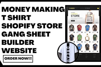 design t shirt print on demand shopify store dtf dtg gang sheet builder website