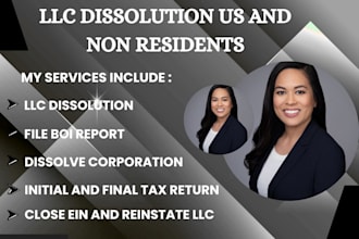 dissolve USA llc in any state, amend llc, boi report, ownership change