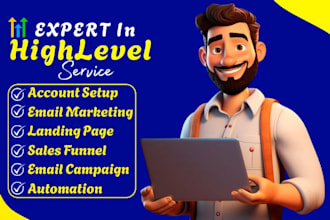 setup gohighlevel email marketing automation go highlevel funnel ghl workflow va