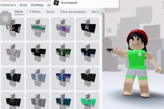 make custom high quality detailed roblox clothing for you