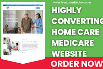design home care medicare life insurance healthcare medical caregiver website