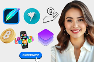 design tech, crypto, saas, website, ai and app icon logo, crypto website