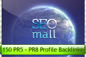 create 150 pr5 pr8 high quality profile backlinks