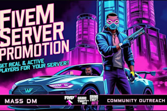 do fivem server, discord promotion, dayz server and rust promotion