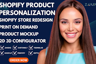 setup shopify customily teeinblue kickflip zakeke  2d 3d product configuration