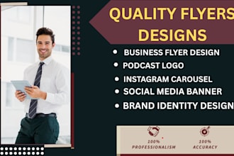 create business flyers, podcast fyers, instagram carousels
