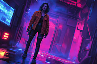 make sci fi character illustration or sci fi character art