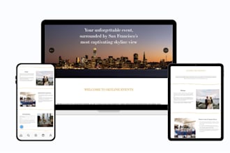 create responsive restaurant website, catering website with online food ordering