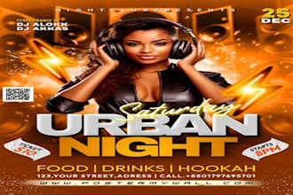do stunning party, night club, dj, event flyer design