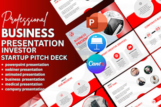 design business startup pitch deck company powerpoint presentation webiner slide