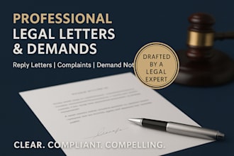expertly write demand letters, legal notices, cease and desist letters