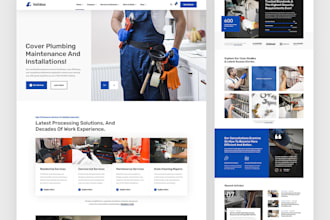develop construction, roofing, cleaning, plumbing, handyman and business website