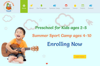 create daycare website kindergarten website preschool wordpress website daycare