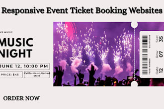 create event ticketing, management, and concert websites with calendar features