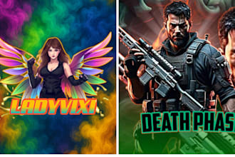 twitch kick gaming logo and banner design