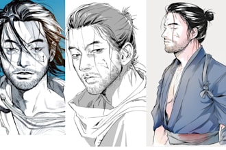 draw comic manga art illustration, comic book, manga storyboard, manga artist