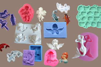 3d plastic silicone mold injection for toy and game asset in resin for printing