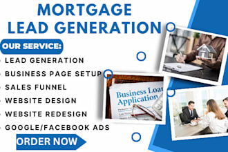 mortgage leads mca leads business loan leads mortgage landing page website