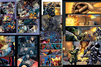 draw webcomic, graphic novel coloring, nsfw comic page, panel, comic book artist