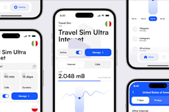 build softphone app, linphone app, esim app, voip, mobile data app, esim website