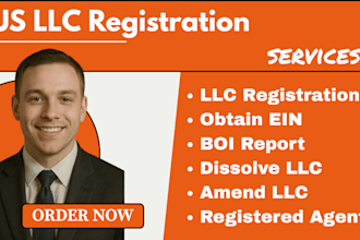 do your company llc registration, boi report, obtain ein, registered agent