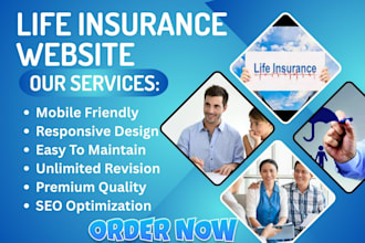 design a responsive life insurance website insurance website