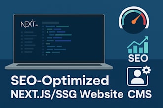 build a blazing fast SEO optimized next js or gatsby ssr ssg website