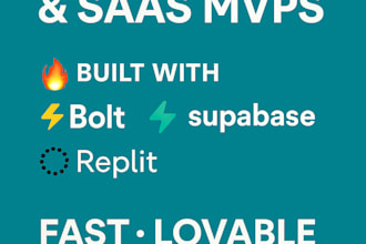 develop lovable ai web apps, saas mvps, websites using bolt, supabase, replit