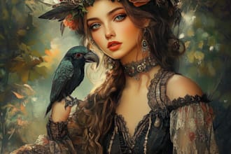 paint a realistic or fantasy portrait