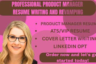 write a professional ats optimized product manager resume